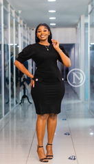 Elegant black bodycon dress