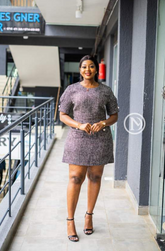Elegant chic tweed dress