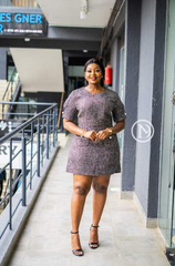Elegant chic tweed dress