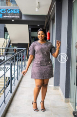 Elegant chic tweed dress