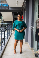 Chic emerald green mini dress