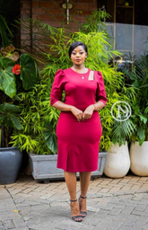Elegant, vibrant sheath dress