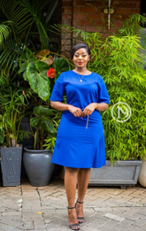 Elegant royal blue dress
