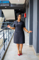 Elegant black sheath dress