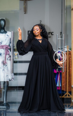 Elegant black maxi dree