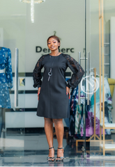 Elegant black shift dress