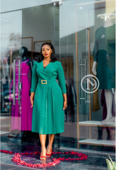 Elegant green official dress
