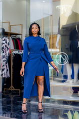 Elegant blue formal dress