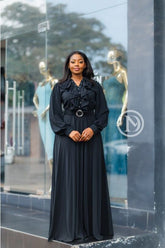 Elegant black maxi dress