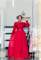 Vibrant red gown