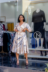 Beautiful belted skater dress