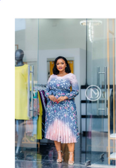 Lovely floral midi dress with pleats