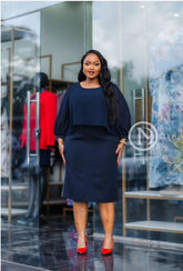 Elegant navy blue dress