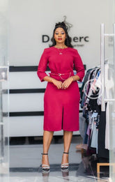 Elegant striking red dress