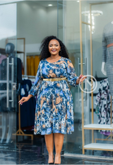 Beautiful multicolored skater dress