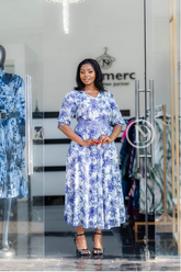 Beautiful blue floral dress