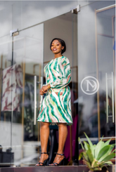 Elegant multicolored shift dress