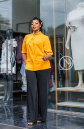 Elegant mustard yellow blouse