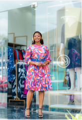 Beautiful multicolored skater dress