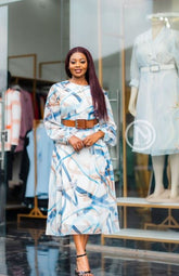 Elegant multicolor midi dress