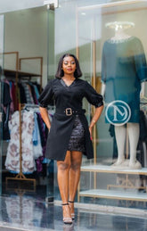 Elegant chic black dress