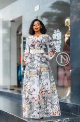 Elegant floral maxi dress