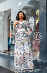 Elegant floral maxi dress