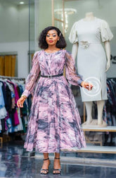 Elegant multicolor midi dress