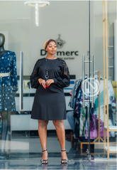 Elegant black shift dress