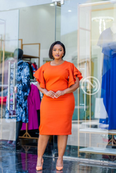 Elegant midi office dress