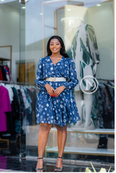 Beautiful blue skater dress