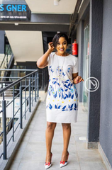 Elegant floral shift dress