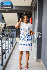 Elegant floral shift dress