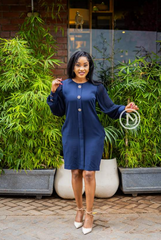 Elegant long sleeved shift dress