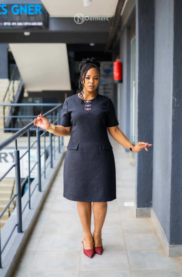 Elegant black sheath dress