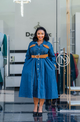 Denim shirt dress with Belt