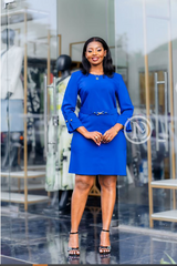 elegant blue dress