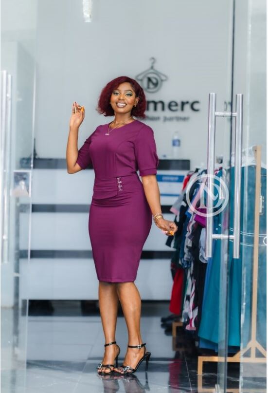 Elegant sheath office dress