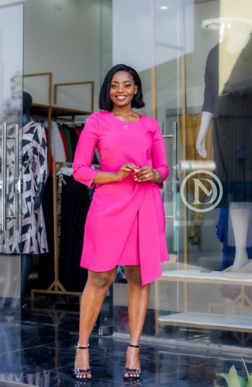 Chic hot pink dress