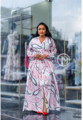 Elegant Multicolored Maxi Dress