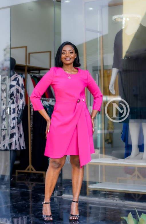 Chic hot pink dress