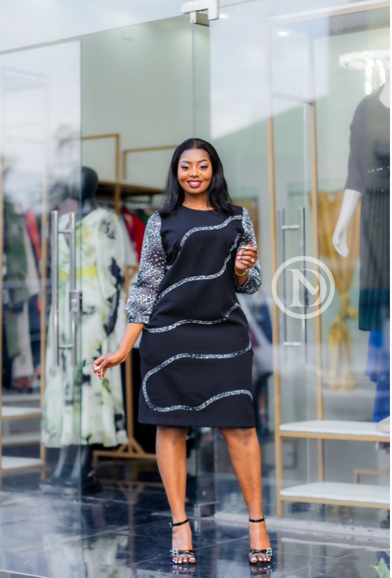 elegant black shift dress