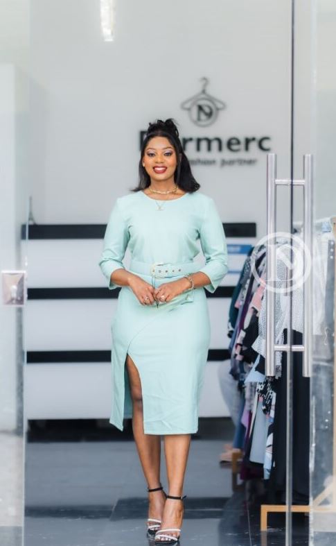 Elegant, chic mint green dress