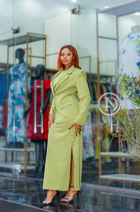 Elegant lime green suit set – Dermerc Elegant lime green suit set – Dermerc