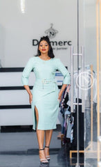 Elegant, chic mint green dress