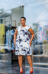 Elegant floral shift dress