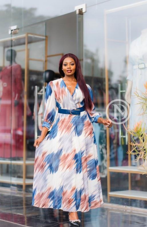 Elegant multicolor maxi dress