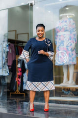 Elegant navy blue dress