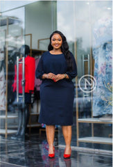 Elegant navy blue dress