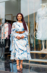 Elegant multicolor midi dress